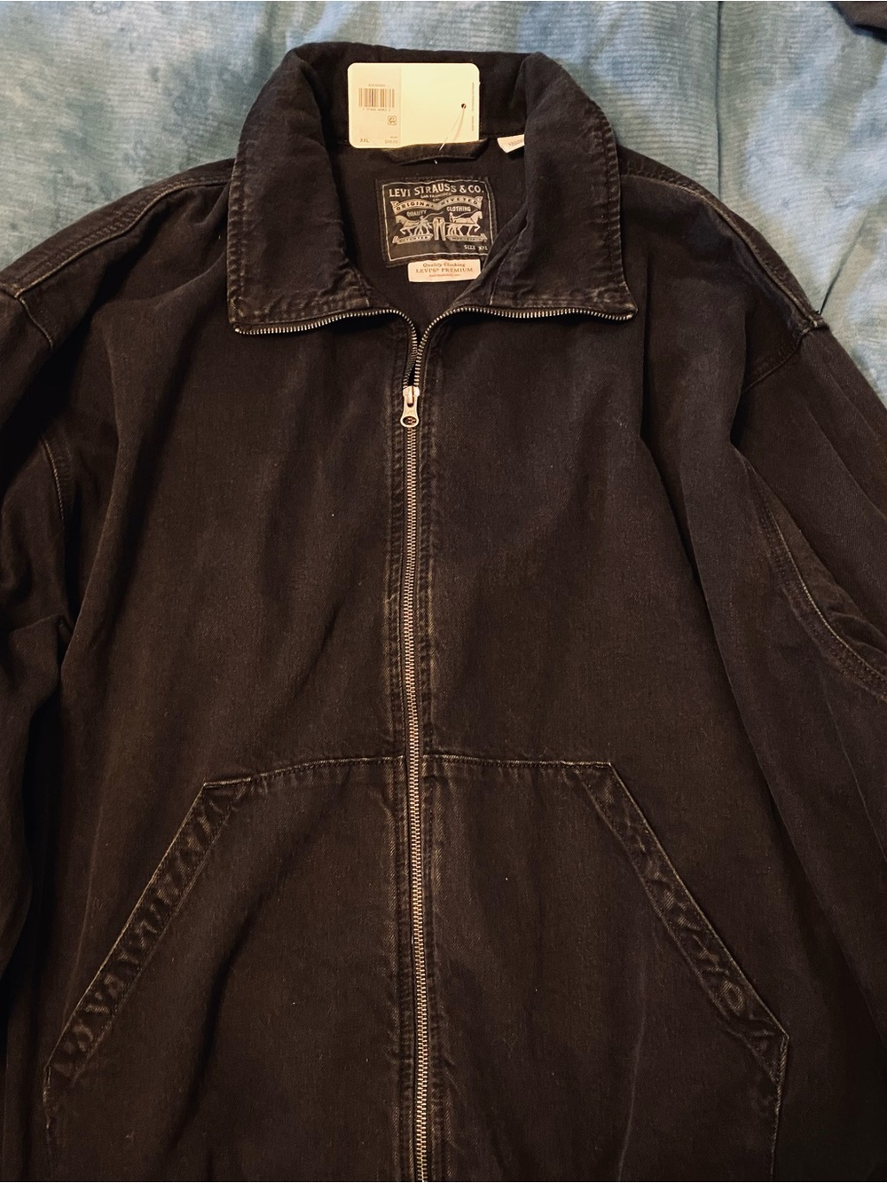 Levi's Men's Dark Black Zip Shirt Jacket